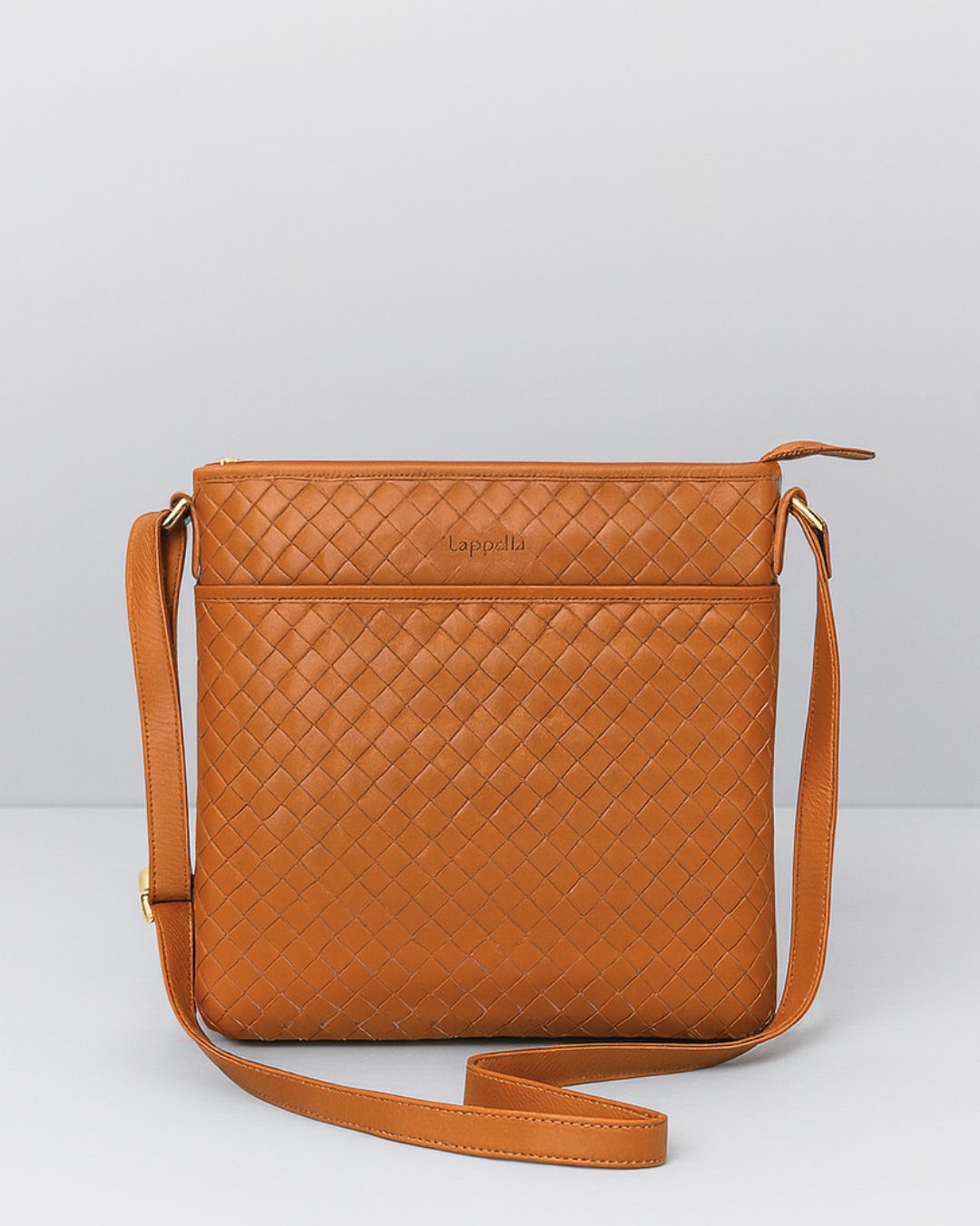 Daisy Weave Leather Crossbody Bag