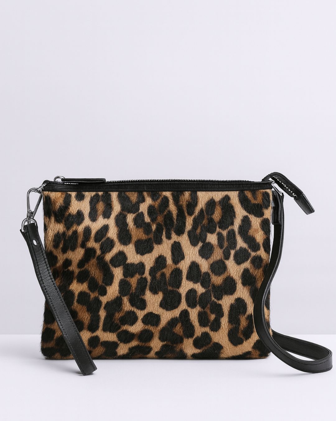 Yasmin Animal Print Leather Crossbody Bag/Clutch