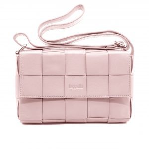 Lappella Alicia luxury soft Valentino leather crossbody bag in blush pink.