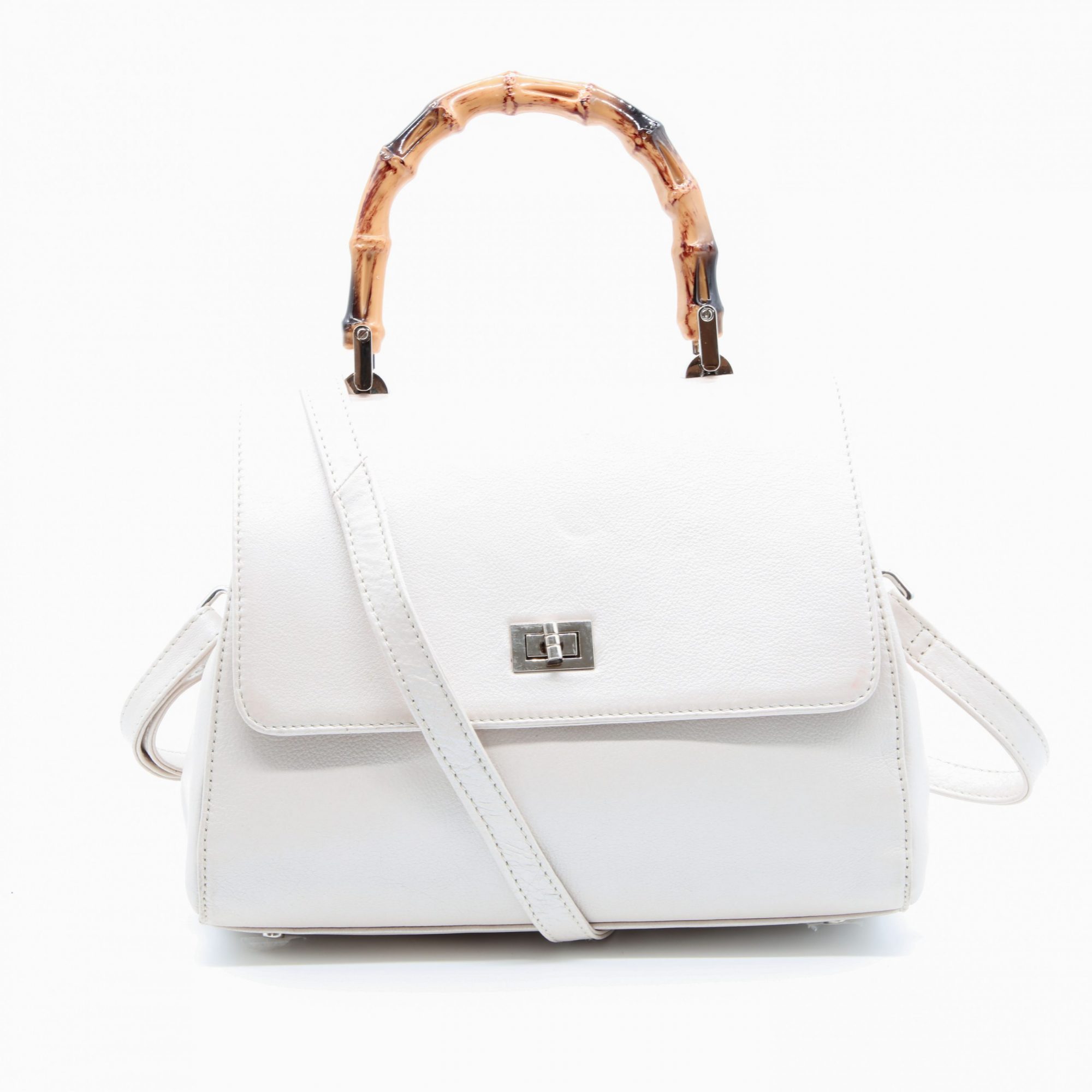 Lappella luxury soft Valentino leather grab bag in pearl. Strap across.