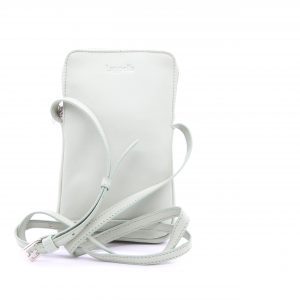 Lappella Mia crossbody phone bag in luxury soft Valentino leather in pearl.