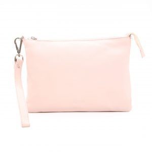 Lappella Yasmin luxury soft leather crossbody/ clutch bag in blush pink.