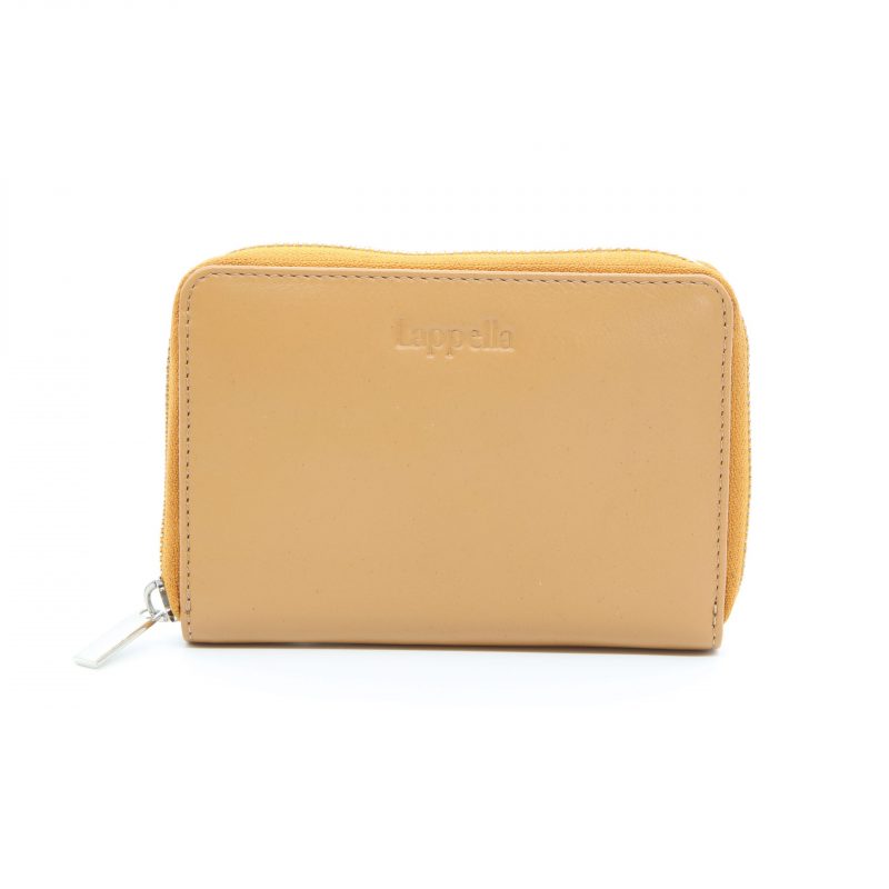 Lappella Elisia zip round purse in soft luxury leather in camel.