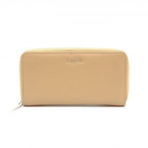 Lappella Emilia zip round purse in soft luxury leather in camel.