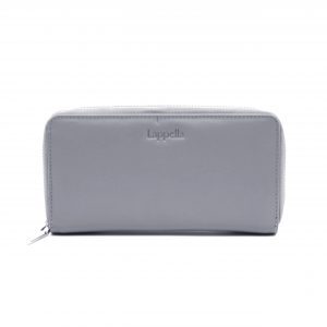Lappella Emilia zip round purse in soft luxury leather in smoke grey