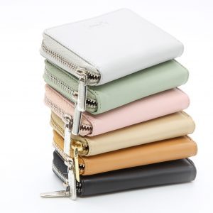 Eva soft leather purse colours in multiple colourways. Group shot.
