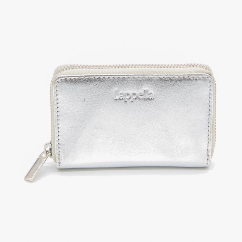Eva purse in luxury soft silver leather