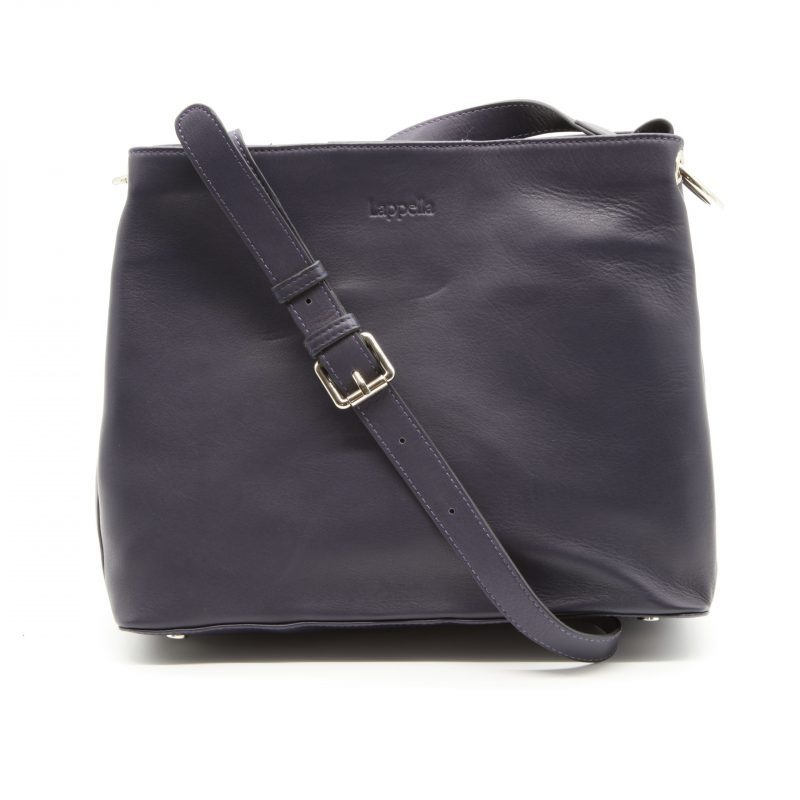 Lappella luxury soft leather Sarah hobo bag in navy