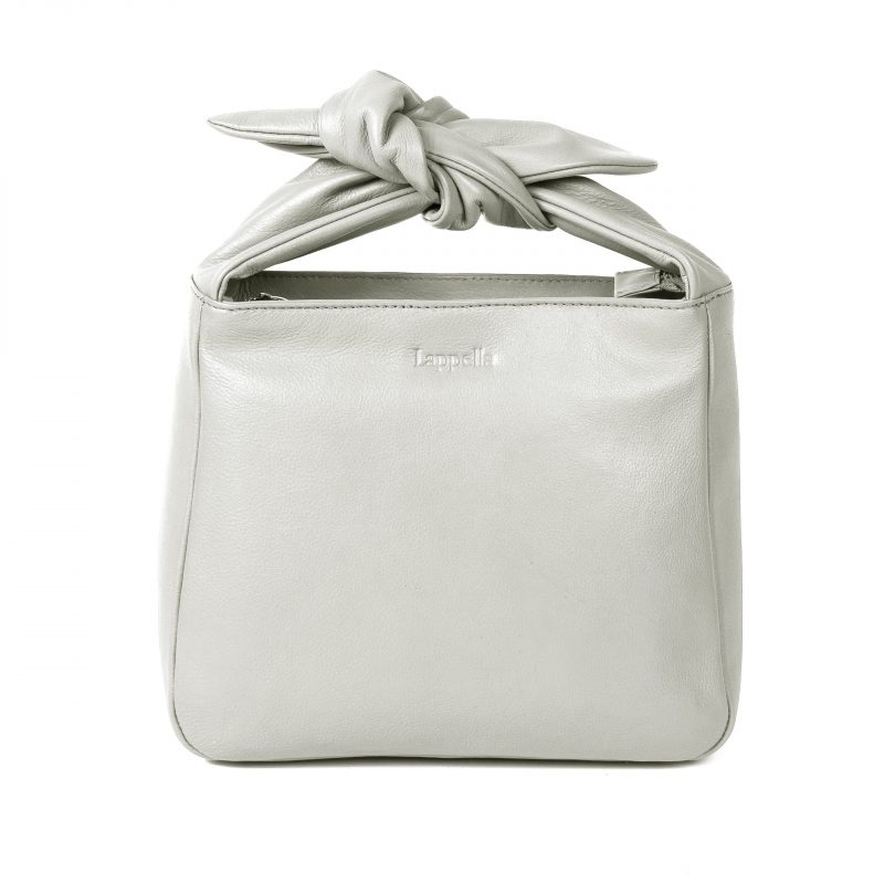 Lappella Saskia luxury soft leather grab bag in mint green.
