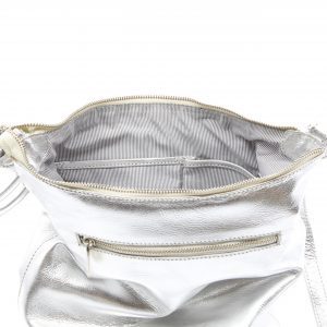 Anastasia hobo bag in luxury soft leather. Open shot