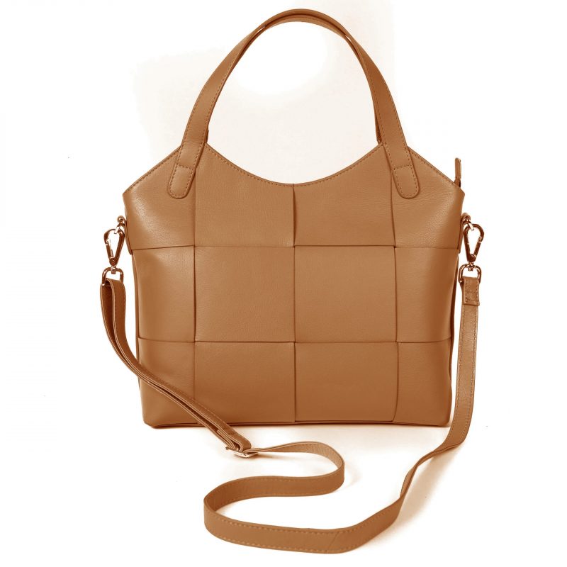 Isabella shopper bag in luxury soft tan leather.