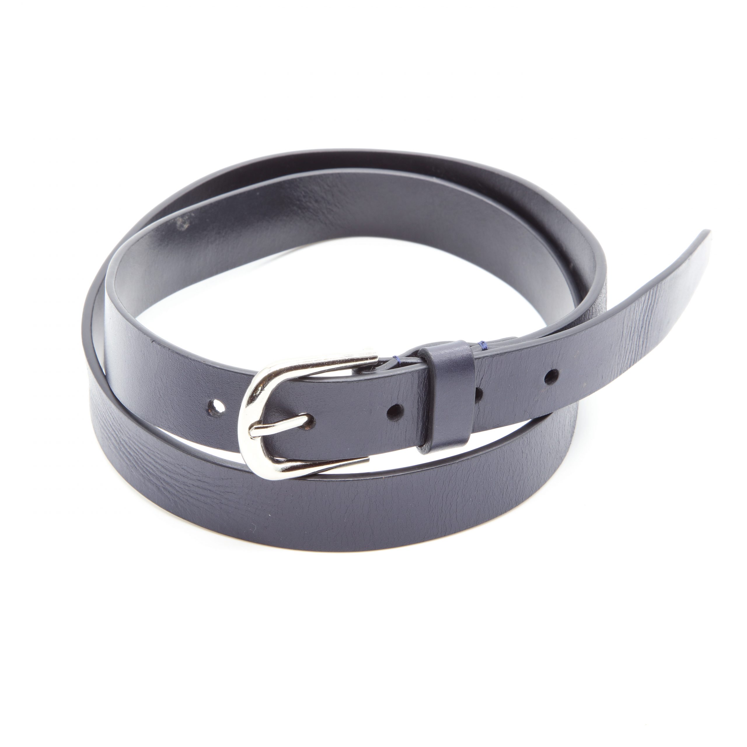 Lappella luxury soft navy leather Victoria dress belt.