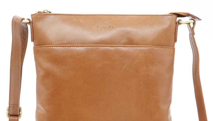 Tan soft leather Daisy bag front shot